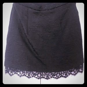 Eyelash lace peekaboo hem mini skirt Topshop